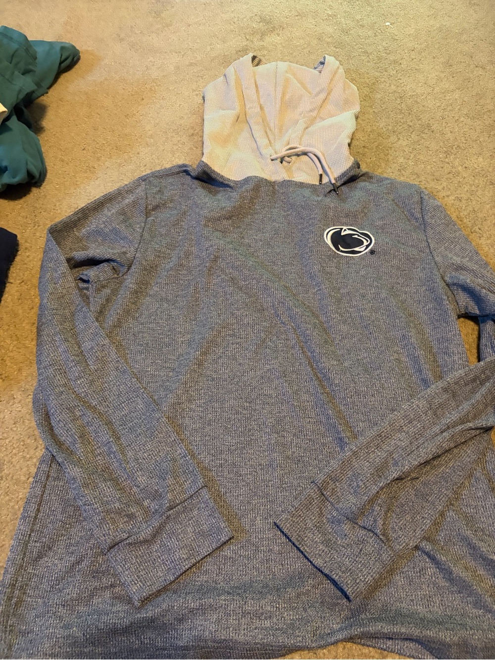 Men's Gray Hooded Sweater with Penn State Logo